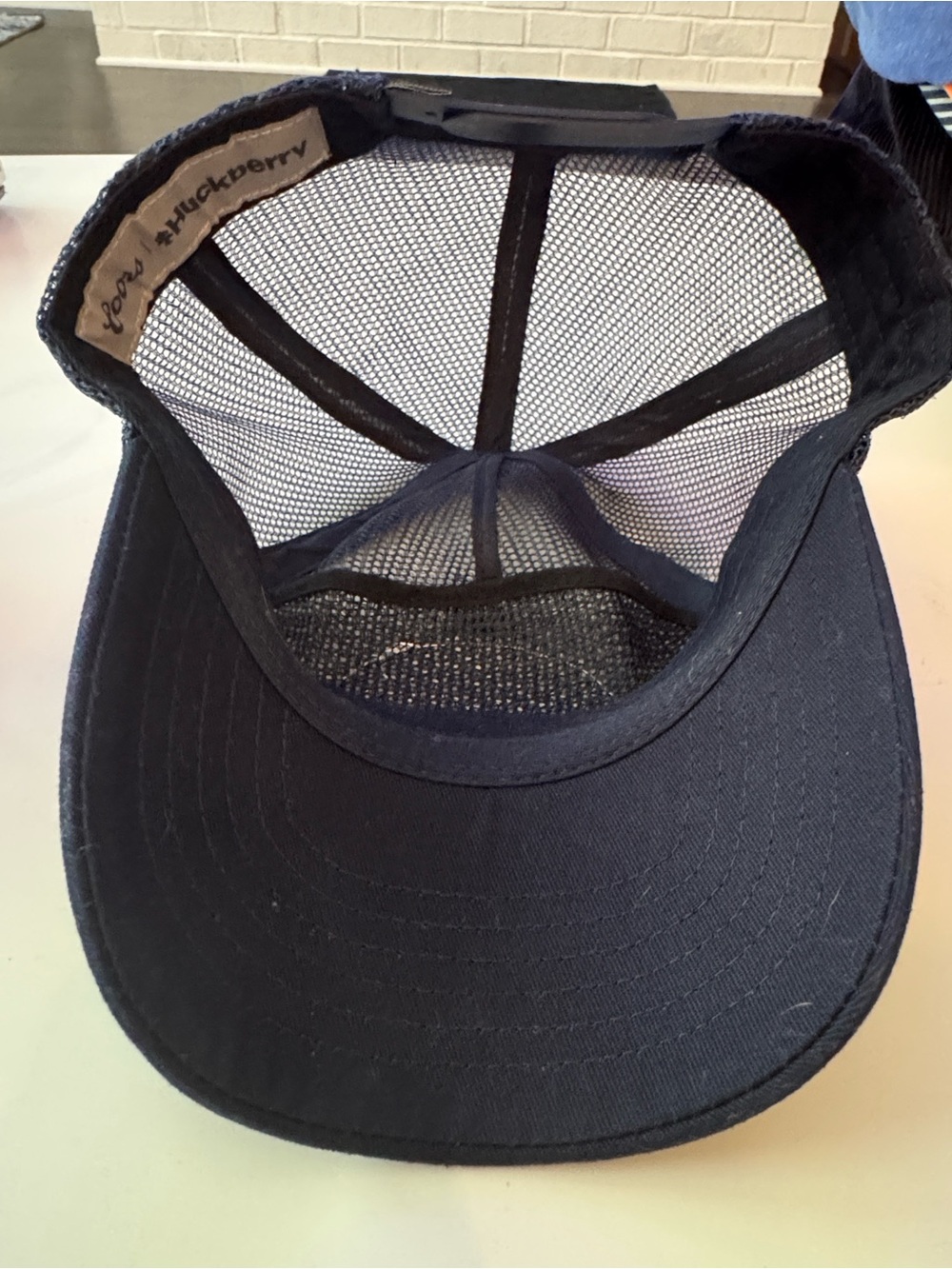 Coors Banquet Navy Mesh Trucker Hat with Red Logo Patch - Picture 6 of 7